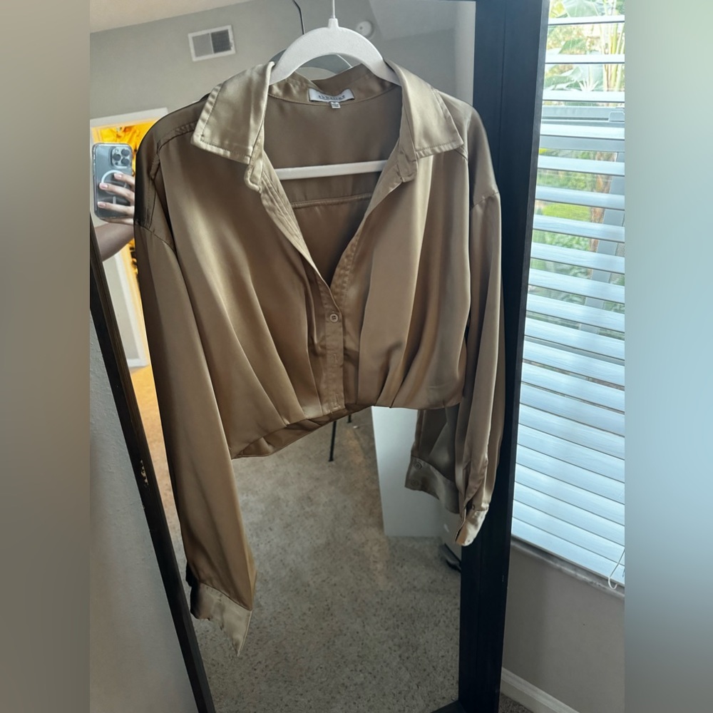 Satin Button Down And Trouser Set - image 2